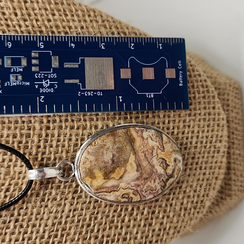 Mexican Laguna  Agate pendant #48